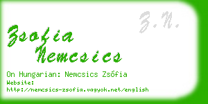 zsofia nemcsics business card